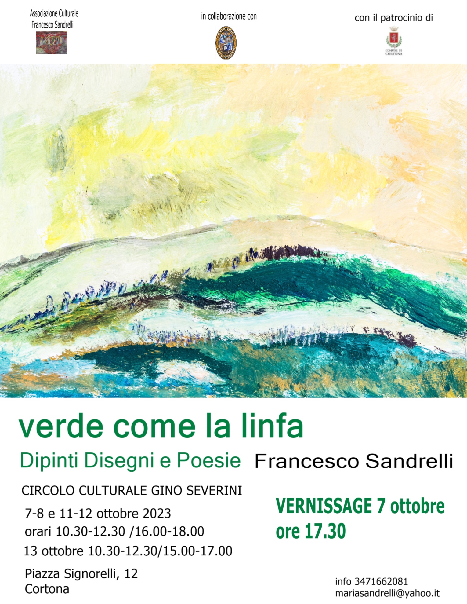Verde come la linfa: dipinti, disegni e poesia di Francesco Sandrelli